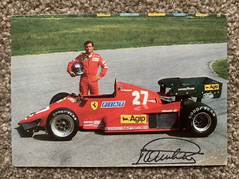 Ferrari Post Card Factory Original Patrick Tambay Used Cover