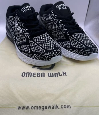 Omega Walk Orthobud Mujer Cojín de Aire, Negro/Blanco, Talla 42/10.5 Foto 1 de 4