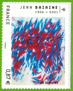 2011-timbre adhesif france neuf**/Jean.Bazaine-Tableau-Art-Stamp -Yv.550 - Imagen 1 de 1