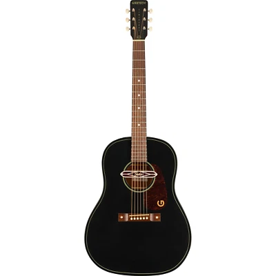 Gretsch Deltoluxe Dreadnought Acoustic Guitar, Tortoiseshell Pickguard Black Top - Image 1 of 2