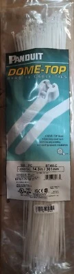 Panduit Dome-Top Barb Ty Cable Ties, 100 Piece, 14.3", (BT4M-C)