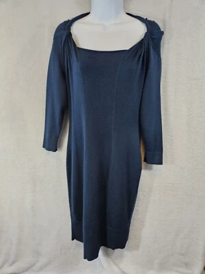 Vestido Suéter Banana Republic Para Mujer Azul Marino Seda/Viscosa/Lana Medio Suave Foto 1 de 4