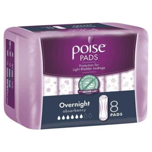 Poise Pads Overnight 8 Pack - Picture 1 of 1
