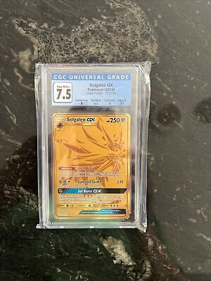 Pokemon Ultra Prism Solgaleo Gx 173/156 Gold Secret Rare Cgc 7.5