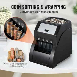 USD Coin Sorter Coin Counter Wrapper and Roller 230 Coins/min 4 Coin Tubes - Picture 1 of 12