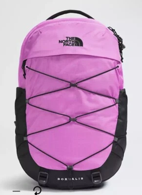 THE NORTH FACE Pink Borealis Commuter Laptop Bag Violet Crocus/ Black Backpack - Image 1 of 4
