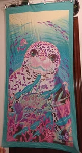 Vintage Lisa Frank Sandy the Seal Rainbow Reef Beach Towel Used - Picture 1 of 8