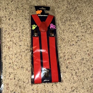 Boy's Clip Suspenders With Extendable Metal Clip Fastening Red - Picture 1 of 3