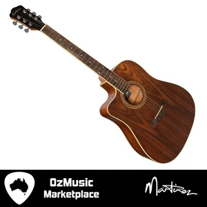 NEW Martinez Left Handed Dreadnought Cutaway Acoustic-Electric Guitar Rosewood - Picture 1 of 10