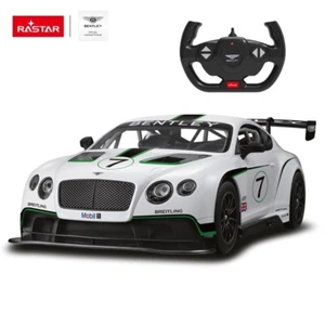 Auto giocattolo per bambini Rastar RC Bentley Continental GT3 con telecomando bianco 70600 scala 1:14 - Foto 1 di 6