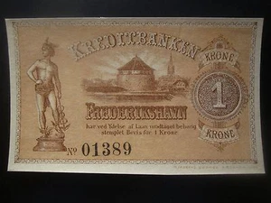 DENMARK FREDERIKSHAVN KREDITBANK 1 KRONE - Picture 1 of 2