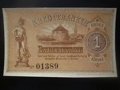 DENMARK FREDERIKSHAVN KREDITBANK 1 KRONE - Image 1 of 2
