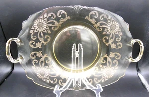 Vintage Heisey Elegant Glass Handled Platter - Old Colony - Sahara - Picture 1 of 3