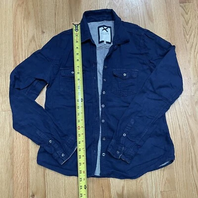 Gilly Hicks Ladies Indigo Dark Wash Denim Button Front Shirt M - Image 1 of 3