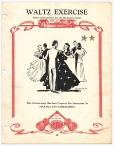 Oahu Publishing Company Sheet Music Waltz Exercise 1940 Hawaiian Guitar - Picture 1 of 4