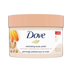 Dove Exfoliating Body Polish Scrub for Silky Skin Oatmeal & Calendula Oil Body - Picture 1 of 12