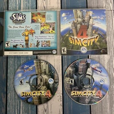 Sim City 4 PC CD-ROM Game 2 Disk Set Vintage EA Games 2003 Complete NICE Jewel - Image 1 of 4
