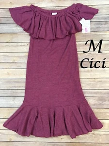 MEDIUM CICI LuLaRoe Kleid ~ EINFARBIG FLIEDER PFLAUME ~ Gr. 10-12; schulterfrei - Bild 1 von 5