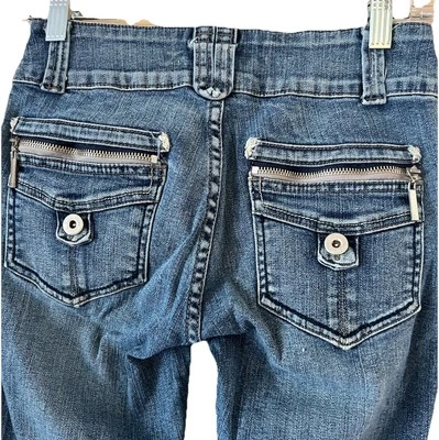 Bubblegum Women’s Size 5/6 Blue Stretch Denim Cuffed Bermuda Shorts 26x12 - Image 1 of 4