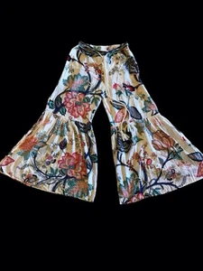 Z&L Glowing Blooms Floral Print Wide Leg Palazzo Pants S Anthropologie - Picture 1 of 11