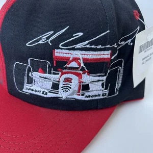 Vtg 90s Team Penske Racing Al Unser Jr #2 Hat IndyCar Mobil 1 Motorsports Red - Picture 1 of 5