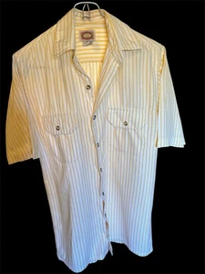 Vintage Bannana Republic Women’s XS Yellow Stripe Cotton India Short Sleeve - Picture 1 of 5