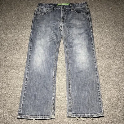 Rock Roll Cowboy Jeans Mens 36x30 Blue Pistol Straight LegWestern Denim - Image 1 of 4