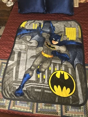 Batman Fleece Throw Blanket 40” X 50” Batman Brand - Image 1 of 4