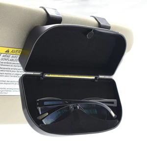 Auto Sonnenblende Brillenetui Halter Sonnenbrille Box Quittung Magnetische Clips - Picture 1 of 16