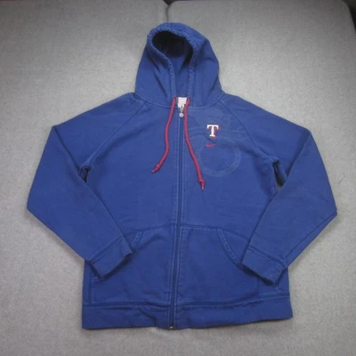Texas Rangers Jacket Youth Large Blue Nike Team Hooded Genuine Merchandise MLB - Image 1 of 4