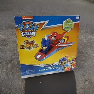 NEW Paw Patrol Mini Jet Playset 2 Pups Included Chase & Marshall Mighty Pups - Image 1 of 4