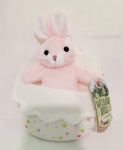 Ganz Pink Rabbit In Pocket Plush Stuffed Animal Toy Willow Hill Mini Polka Dot - Picture 1 of 3