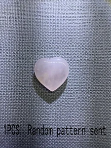 1 Stck. Natürliche Rosa Rose Mini Herz Hand (geschnitzt Quarz Kristall Reiki Heilung ( - Bild 1 von 6