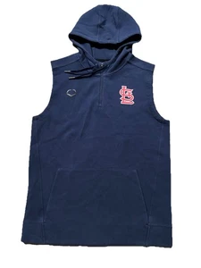 St. Louis Cardinals 1/4 Zip Sleeveless Hooded Warmup Sweatshirt. Herren L. Blau. - Bild 1 von 9