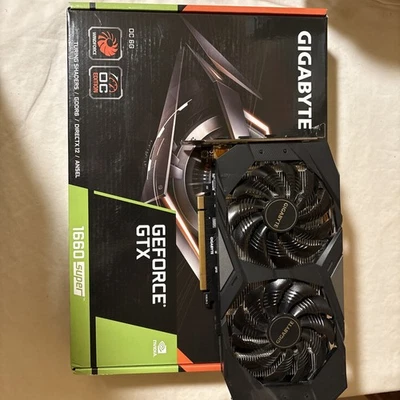 Gigabyte Geforce GTX 1660 Super 6GB GDDR6 Graphics Card GV-N166SOC-6GD USED - Image 1 of 4