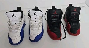 Größe: 11c Jordan 12 Kinder Bundle (Grippe Spiel + Weiß / Royal) Beide - Bild 1 von 14