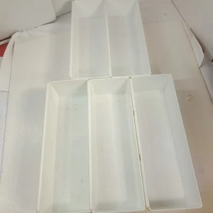 Vintage Rubbermaid Drawer Organizer set 5 JB1-2915 white plastic bins containers - Picture 1 of 11