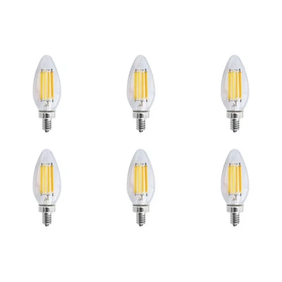 SATCO 8W C11 LED - Clear - 3000K  - 120V - 6-Pack - Image 1 of 2