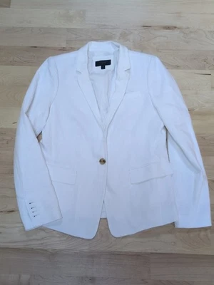 J. Crew 100% Linen Regent Blazer One Button Women's White Sz 20 Career - Image 1 of 4