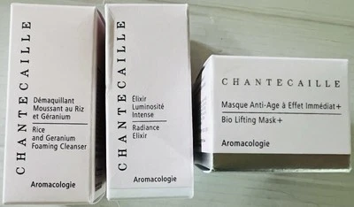 Juego de viaje para el cuidado de la piel Chantecaille máscara de elevación orgánica/elixir de resplandor/arrera espumante Foto 1 de 3