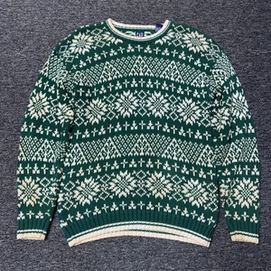 Vintage GAP Nordic Knit 100% Baumwolle Pullover Holiday Classic - Gr. S/M grün - Bild 1 von 6