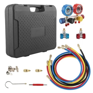 Air Conditioning AC Diagnostic A/C Manifold Gauge Tool Set Refrigeration UK - Picture 1 of 12