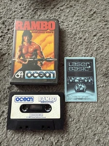 RAMBO FIRST BLOOD PART II COMMODORE 64 C64 Boxed tested see pic - Picture 1 of 4