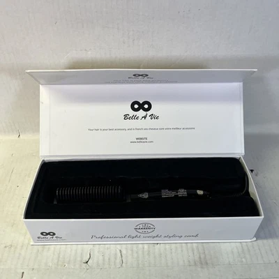Belle A Vie Heated Hair Straightening Brush BAV178 Adjustable Temp 250-450F - Image 1 of 4