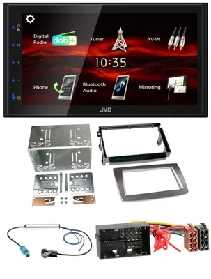 JVC USB Bluetooth MP3 DAB 2DIN Autoradio für Alfa Romeo Mito ab 14 955 silber - Bild 1 von 4