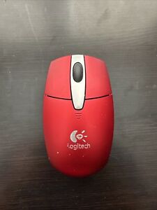 Logitech M-RAA93 Cordless Optical Mouse for Notebooks RED INCLUDES USB Receiver