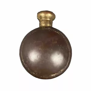 ANTIQUE HANDMADE TIN CANTEEN WATER BOTTLE FLASK JUG Rounded Vessel Container - Picture 1 of 14