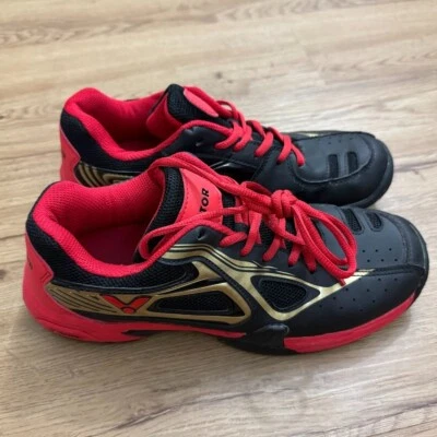 Zapato de cancha interior Victor AS-37 negro rojo bádminton squash pickleball para hombre 8 Foto 1 de 4