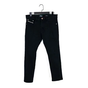 Diesel Denim + Sweatpants Black Dark Wash Krooley Denim Jeans - W32 L25 - Picture 1 of 23