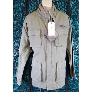 VINTAGE NEU MIT ETIKETT ALPHA INDUSTRIES HERREN SPORTLER FELDJACKE M-66 GR. L OLIVGRÜN - Bild 1 von 10